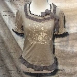 Imported h.NAOTO FRILL blouse